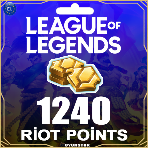  League Of Legends EU West 1240 RP - 10 EUR