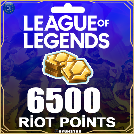  League Of Legends EU West 6500 RP - 50 EUR