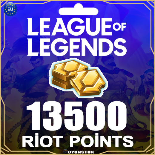  League Of Legends EU West 13500 RP - 100 EUR
