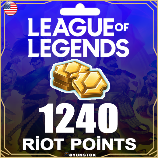 League Of Legends NA 1240 RP 10 USD
