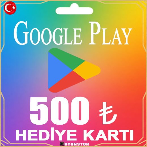 Google Play Hediye Kartı 500 TL (Gift Card)