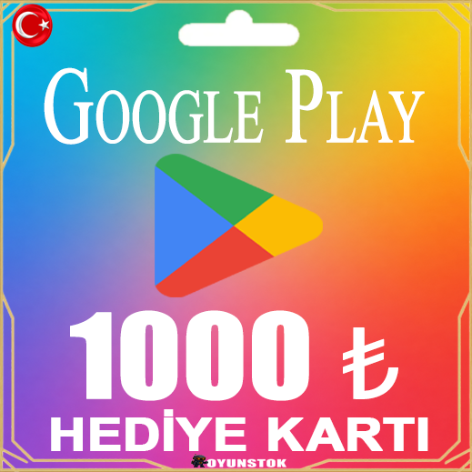 Google Play Hediye Kartı 1000 TL (Gift Card)