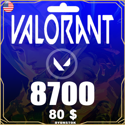 Valorant 8700 VP NA - 80 USD