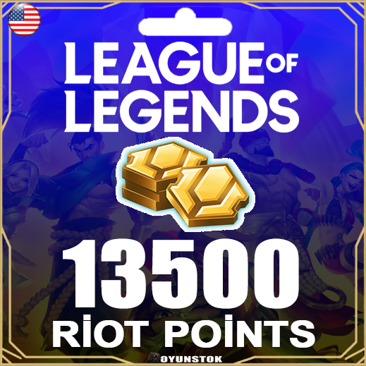 League Of Legends NA 13500 RP 100 USD